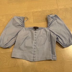 BNWOT Banana Republic puff sleeved top - PALE BLUE- size small